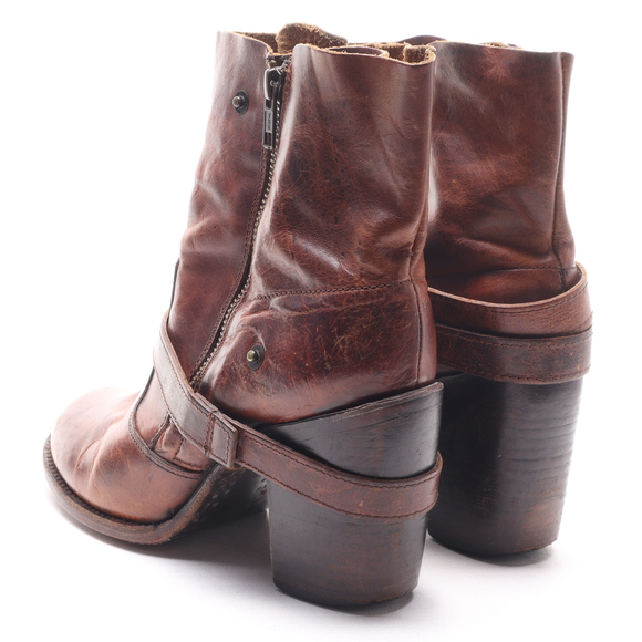 Freebird by Steven Women Leather BAMA Heeled Ankle Boots Booties Size 9 Brown - Picture 8 of 17